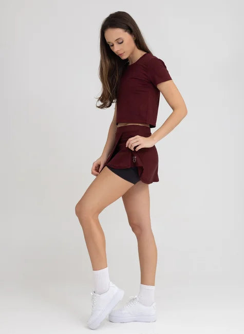 SHORTS SAIA  VERMELHO MESCLA