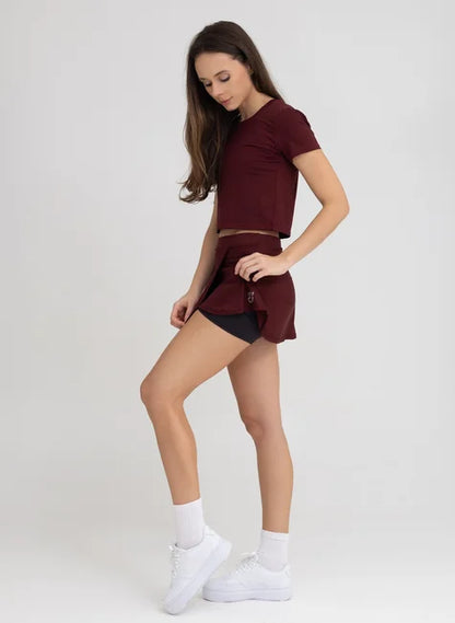 SHORTS SAIA  VERMELHO MESCLA