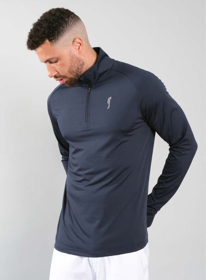 SUETER MASCULINO MANGA LONGA COM ZIPER - AZUL MARINHO